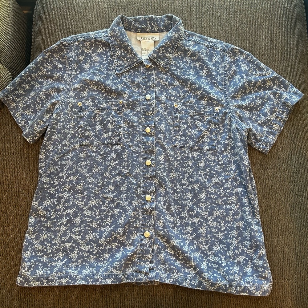 Vintage Casey & Max Denim Button Down Shirt